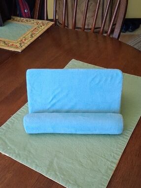 Light Blue Soft Plush Stand For Tablets